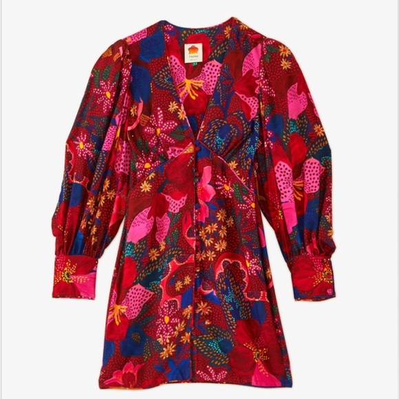 NWT FARM Rio Red Mini Dress - Picture 4 of 4